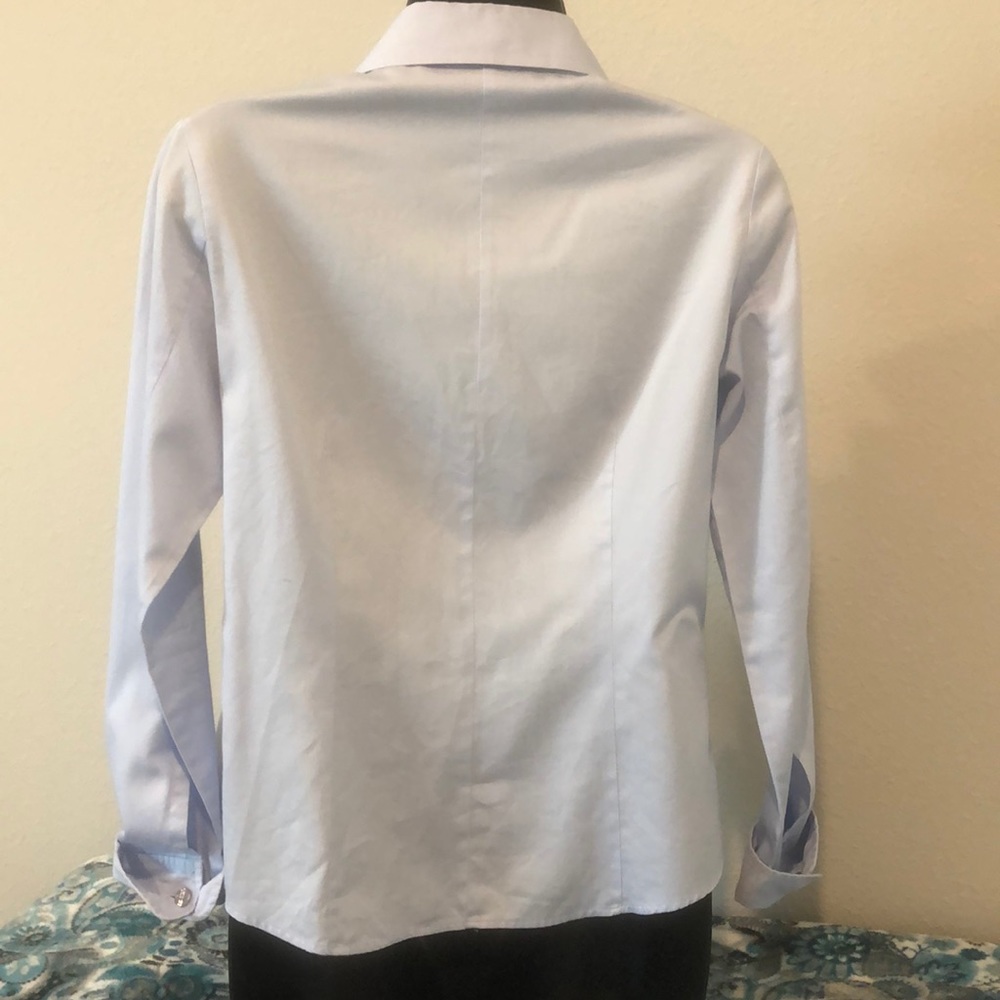 Light blue button down blouse - Picture 5 of 8